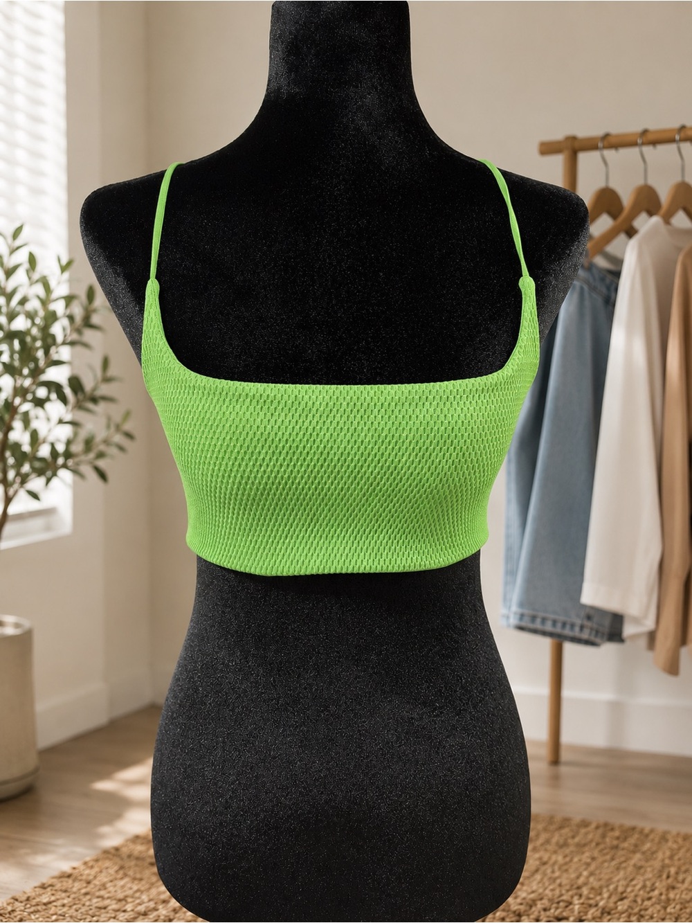 FP Movement by Free People green Ribbed Crop Bralette